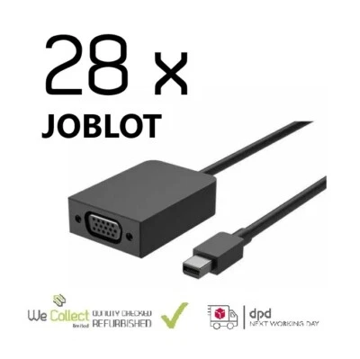 Microsoft Surface /Pro/Book/Laptop Mini DisplayPort to VGA AV Adaptor Cable X 28 - Image 1 of 4