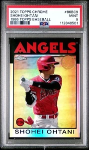 2021 Topps Chrome Shohei Ohtani #86BC-9 1986 PSA 9 Mint - Picture 1 of 2