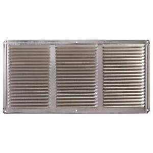 Master Flow Soffit Vent 16" X 8" Aluminum Under Eave, Built-In Screen In Siilver