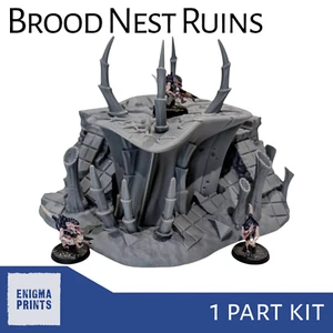 Brood Nest Ruins - 28mm Tyranid 3D Printed Terrain for Tabletop Wargaming - Picture 1 of 7