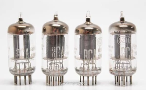 4 RCA 6211 Black Plate Röhren / KT1 - Bild 1 von 2