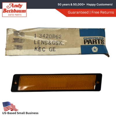 Chrysler 300 1970-1971 luz marcadora delantera derecha lámpara lente NOS 3420862. Foto 1 de 4