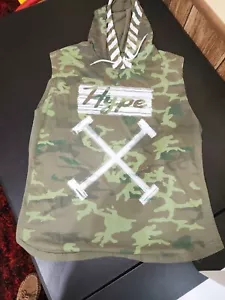 Fresh Laundry HYPE Graphic Sleeveless Hoodie Camo Men's L - Picture 1 of 5