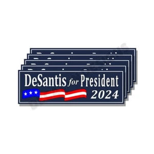 DeSantis For President - Calcomanías adhesivas - Hechas en EE. UU. - Azul - Paquete de 5 9x3 - Imagen 1 de 5