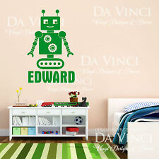 Personalized Custom Name Robot Gadget Vinyl Sticker Wall Room Decal Decoration