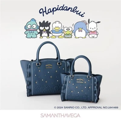 New Sanrio characters × Samantha Vega collaboration kawaii blue Tote bag Japan - Image 1 of 4