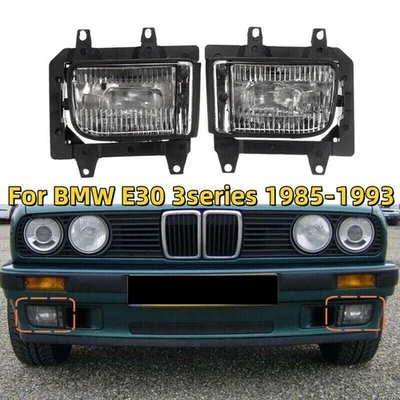 2X Faro antiniebla transparente parachoques delantero para BMW E30 318i 318is 325i 1985-1993 Foto 1 de 4