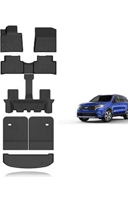 Alfombrillas y alfombrillas de respaldo y revestimiento de carga para Kia Sorento 2021-2026 (no híbridos Foto 1 de 4
