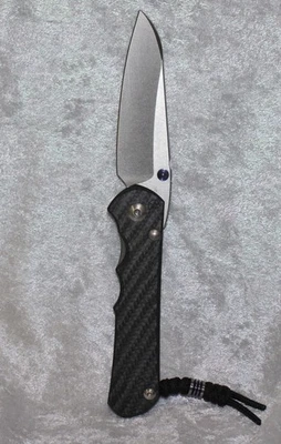 Cuchillo Chris Reeve 8.4" Grande Inkosi Negro Fibra de Carbono Insingo Grind Hecho IDAHO Foto 1 de 4