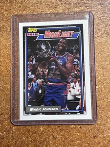 1992-93 Topps Basketball Highlight # 2 Magic Johnson "Earvin's Magical Moment" - Picture 1 of 2