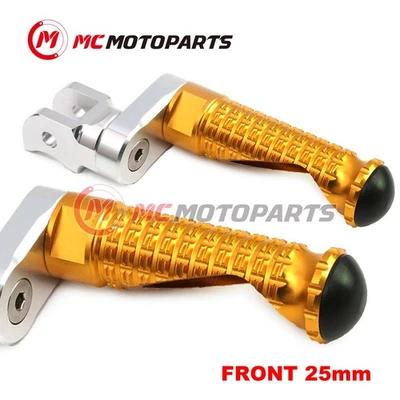 GOLD MPRO 25mm Extension Front Footpegs For Triumph Daytona 675 / R 06-12 11 10 - Image 1 of 4