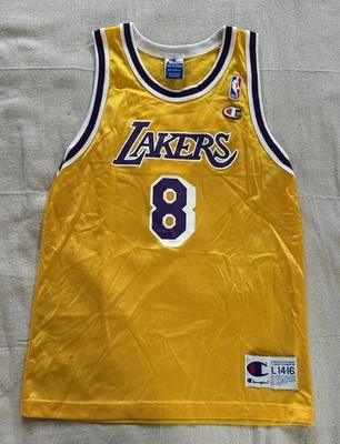 Vintage Los Angeles Lakers Champion JERSEY Kobe Bryant #8 YOUTH Large 14-16 EUC - Image 1 of 4