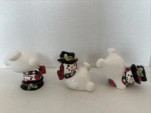 Fitz And Floyd Tumbling Santas Set Of 3 Vintage Christmas Figurines Excellent - Picture 1 of 15