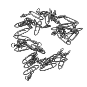 25 Pcs Eight Character Ring Fishing Tackle Connectors Alloy Swivel Clasp - Picture 1 of 12