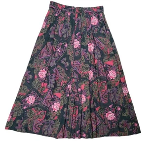 Maxi Falda Vintage Talla 12 Cachemira Línea A Bolsillos Oscura Academia Secretaria Plisada  - Imagen 1 de 7