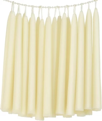Paquete de 24 velas cónicas naturales de cera de abejas a granel de 10 pulgadas de alto - velas sin goteo 100 Foto 1 de 4
