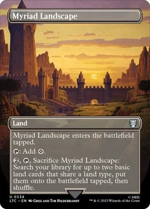 MTG Takes Of Middle-earth Myriad Landscape x1 Foil Borderles Uncommon Land NM/M - Picture 1 of 1