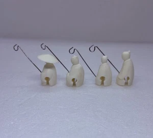 Kikkerland M Fishermen Cup Rim Silicone Tea Bag Holders Cool Art Decor 4pcs 1 - Picture 1 of 4
