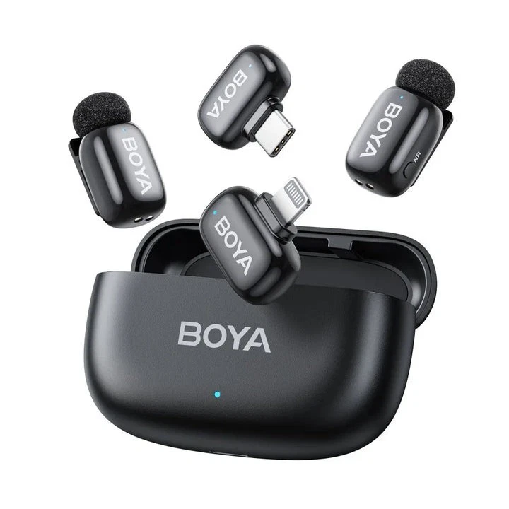 Boya Mini-12 Ultra-Mini Wireless Lavalier-Funk-Mikrofon 2TX + 2RX - Bild 1 von 3
