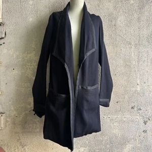 Antique Late Edwardian Navy Blue Wool Walking Suit Coat Dress Jacket Vintage - Picture 1 of 16