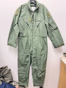 NEW GENUINE US AIR FORCE GREEN NOMEX FIRE RESISTANT FLIGHT SUIT CWU-27/P - 42S. - Picture 1 of 6