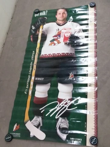PHOENIX COYOTES Daymond Langkow promo 6-foot growth chart poster from 2002-2003 Cover