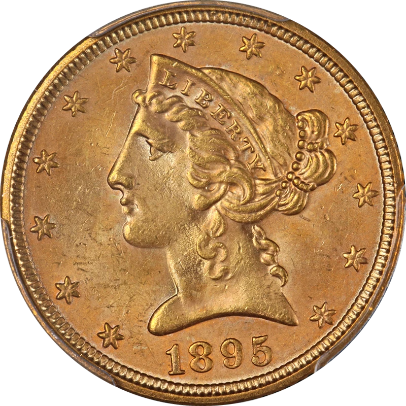 Oro Liberty 1895-P $5 graduación profesional MS65 excelente atractivo visual fuerte golpe Foto 1 de 4