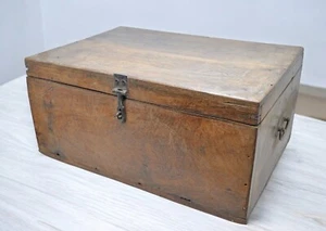 Antique Wooden Shopkeepers' Cash Money Box Original Old Hand Crafted - Picture 1 of 8