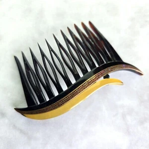 Authentic Bekko Hair Comb with Raden Inlay - Hikoshin Signature - Picture 1 of 6