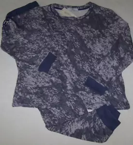 NWT Karen Neuburger Gray/Purple ARTSY WINTER BREEZE Jogger Pajama Set M POCKETS - Picture 1 of 2