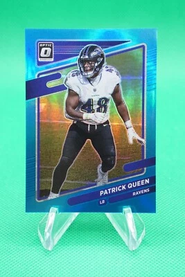 2021 Donruss Optic Base Aqua SP /299 #130 Patrick Queen Baltimore Ravens CDW - Image 1 of 2