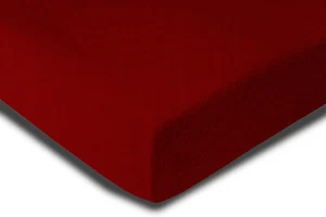 Winter Spannbettlaken 140x200 cm - 160x200 cm bordeaux Flausch Fleece Bettlaken - Bild 1 von 5