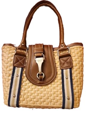 Nuevo CHAPS Bolso de Paja, Bolso de Mano Monedero Bolso de Primavera Tamaño Mediano Cierre Imán  Foto 1 de 4