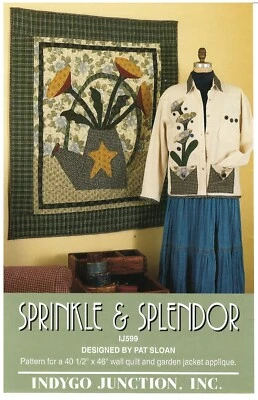 1999 Indygo Junction IJ599 Sprinkle & Splendor Wall Quilt Garden Jacket pattern - Image 1 of 3