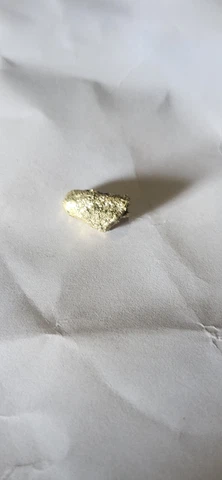 2.7 Gram High Karat Gold Button Hand Poured  Solid GOLD From All Natural Placer Cover
