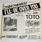 TOTO I'll Be Over You 7" Japanese Promo CBS RARE 45 Unique PS 1986 86