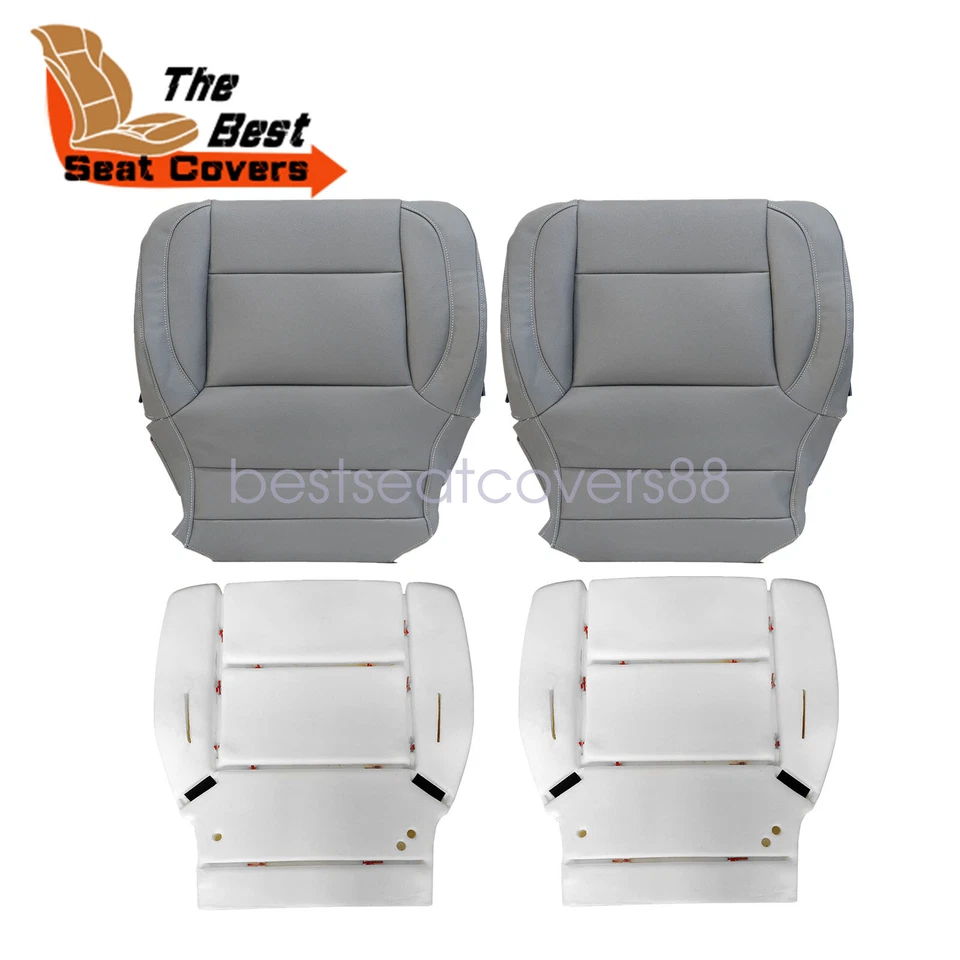 Cubierta de asiento de cuero inferior delantera gris ceniza o almohadilla de espuma para Chevy Suburban 2015-19 Foto 1 de 4