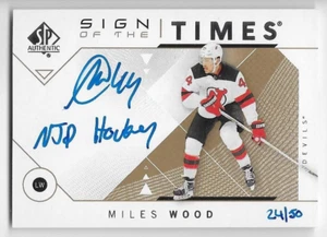 18/19 SP AUTHENTIC SIGN OF THE TIMES INSCRIBED AUTOGRAPH Miles Wood #24/50 - Picture 1 of 1