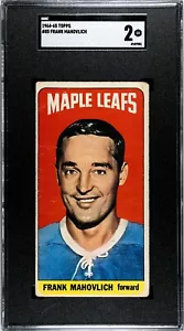 1964-65 Topps Hockey #85 Frank Mahovlich Toronto Maple Leafs - SGC 2 buono - Foto 1 di 2