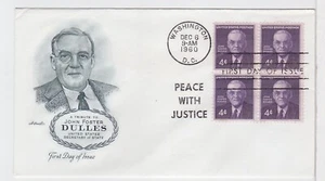 TurtlesTradingPost- John Foster Dulles 1960- #1172 FDC Artmaster- Block of 4 - Picture 1 of 1