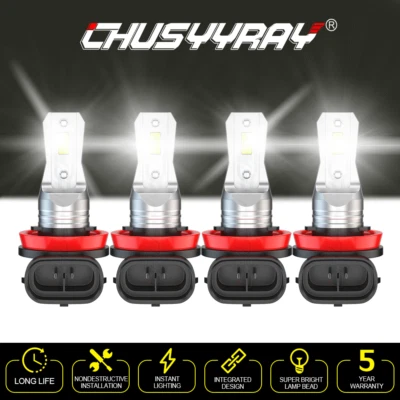 For Nissan Sentra 2013-2019-Combo H9 H11 White LED Headlight Bulbs Hi / Low Beam - Image 1 of 4