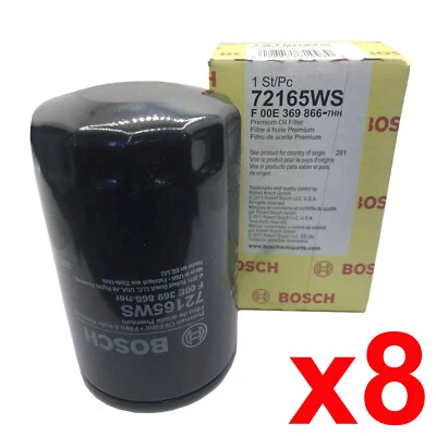 For 85-93 Mercedes 300SE 300E 300CE 260E 190E Bosch Oil Filter 8PCS 72165WS - Image 1 of 4