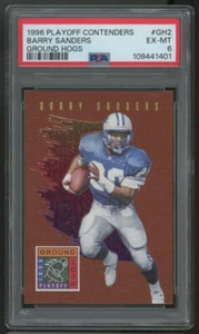 1996 Playoff Contenders Barry Sanders Ground Hogs #GH2 PSA 6 - Picture 1 of 2