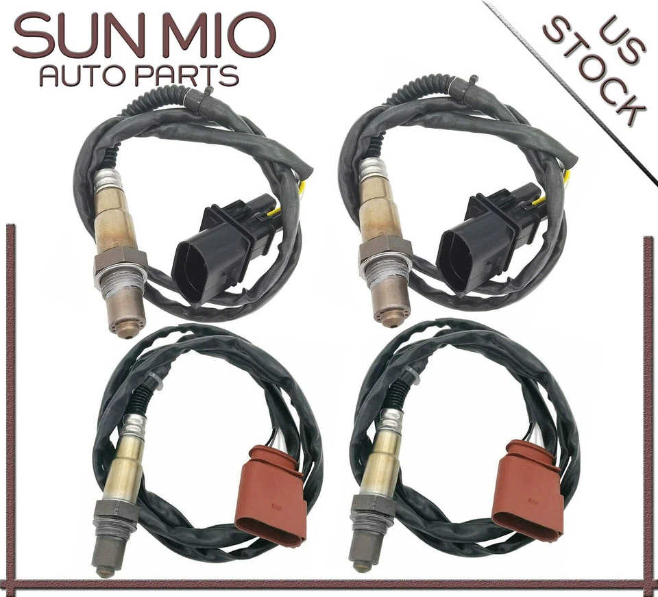 4 sensores de oxígeno aguas arriba y aguas abajo para VW Touareg 2004-2007 Audi A8 Quattro 2004-2006 Foto 1 de 4