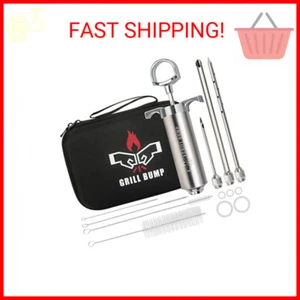 Grill Bump Meat Injector Syringe Kit with 3 Professional Marinade Injector Needl - Picture 1 of 2