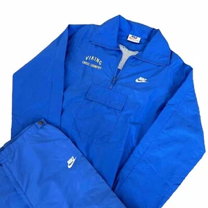 Vintage 1980er Nike Windbreaker Jacke & Hose Anzug Track St. Bernard Vikings Nylon - Bild 1 von 15
