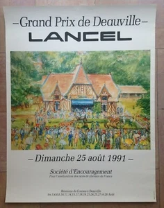 GRAND PRIX DE DEAUVILLE LANCEL 1991 AFFICHE ANCIENNE ORIGINALE - Picture 1 of 1