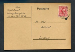 Germany - AMG : Great card from 1946 - Duisburg - used - Picture 1 of 2