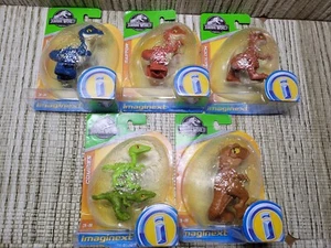 Imaginext Jurassic World T. Rex Compies Stygimoloch Raptors (LOT OF 5) New - Picture 1 of 7