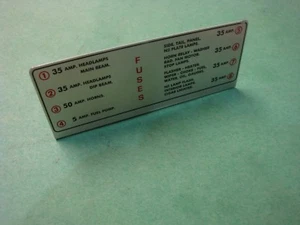 2639(2600)Z3 Jaguar 6 Cylinder XKE Fuse Plate - Picture 1 of 3